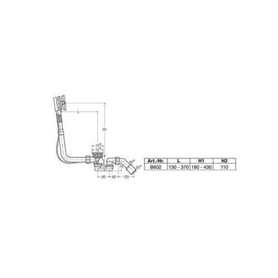 Слив-перелив для ванны Bette B602-901