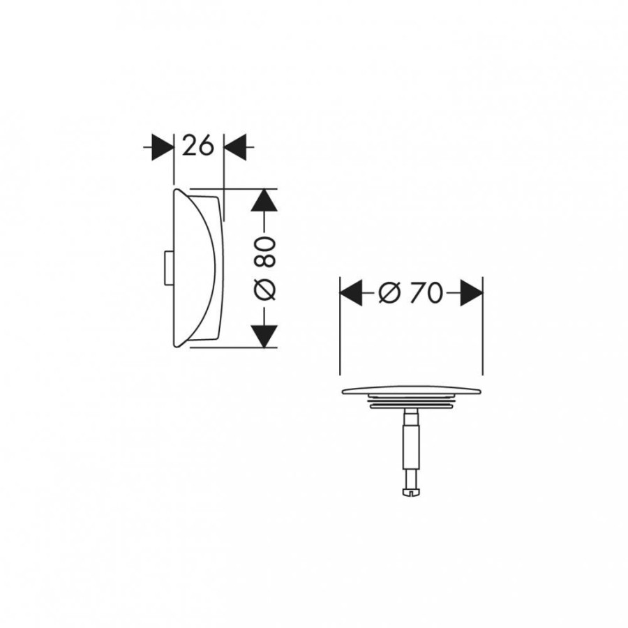 Внешняя часть набора hansgrohe Flexaplus 58185670 для слива и перелива черный матовый