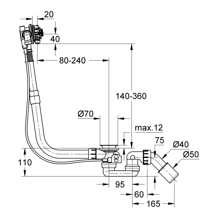 Слив-перелив Grohe Talentofill 28990000