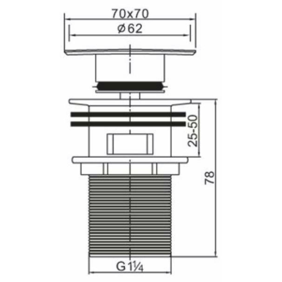 Донный клапан BelBagno BB-PCU-07-CRM