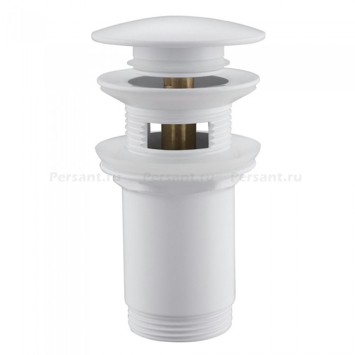 Донный клапан Abber AF0010W с переливом, белый