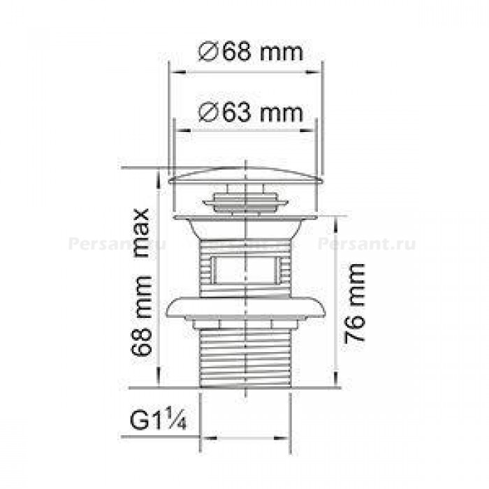 Донный клапан WasserKRAFT A046