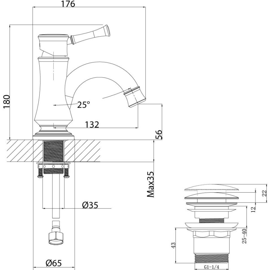 Смеситель для раковины Lemark Peretto LM6306RB