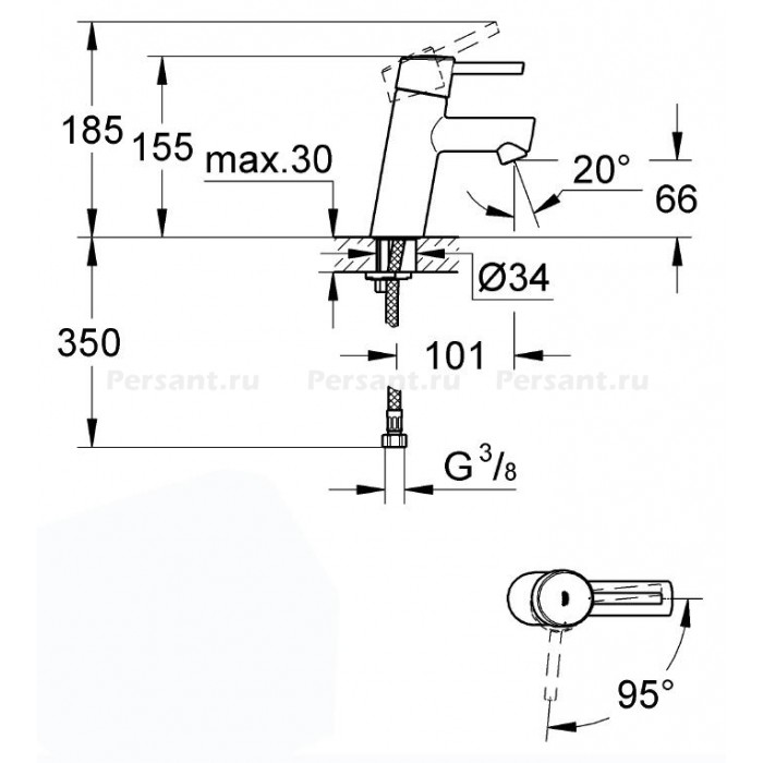 Смеситель для раковины Grohe Concetto New 2338510E хром