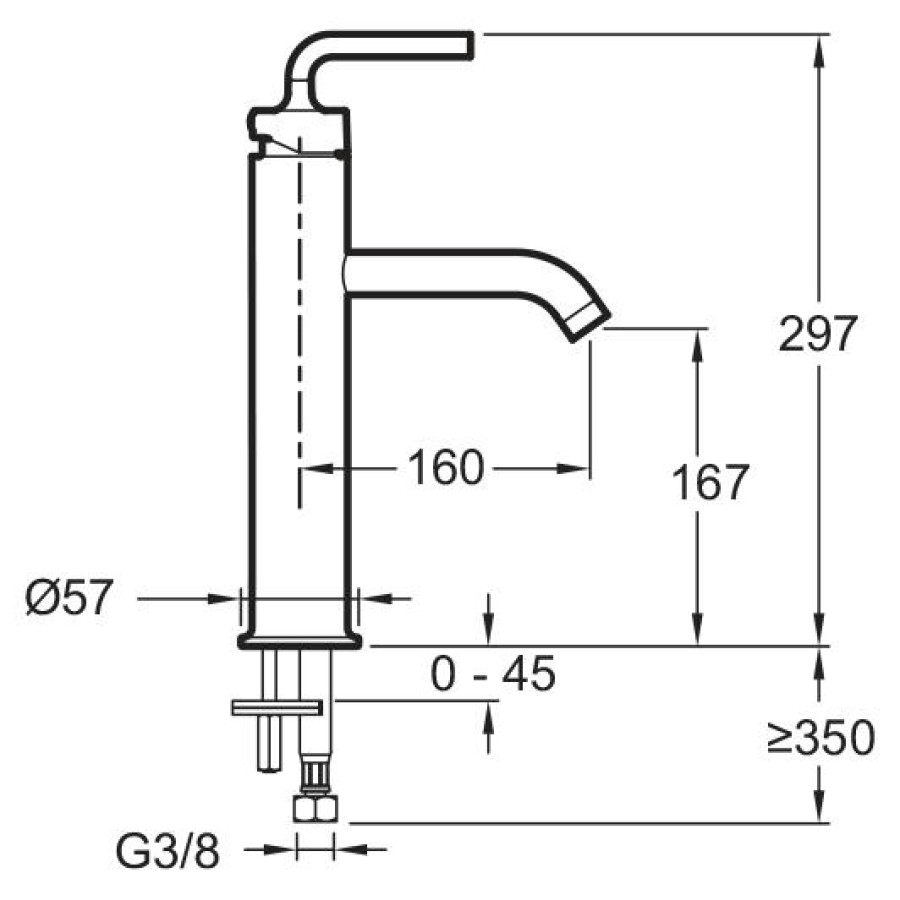 Смеситель для раковины Jacob Delafon PURIST E14404-4A-CP