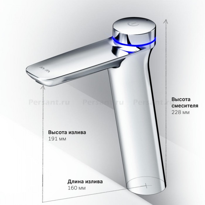 Смеситель для раковины AM.PM Inspire V2.0 F50A92400 с термостатом и датчиком температуры, хром