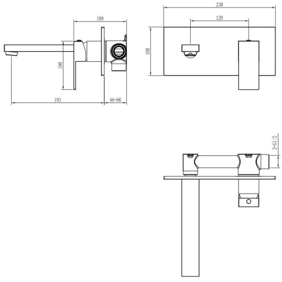 Смеситель для раковины Boheme Qubic 475-NB