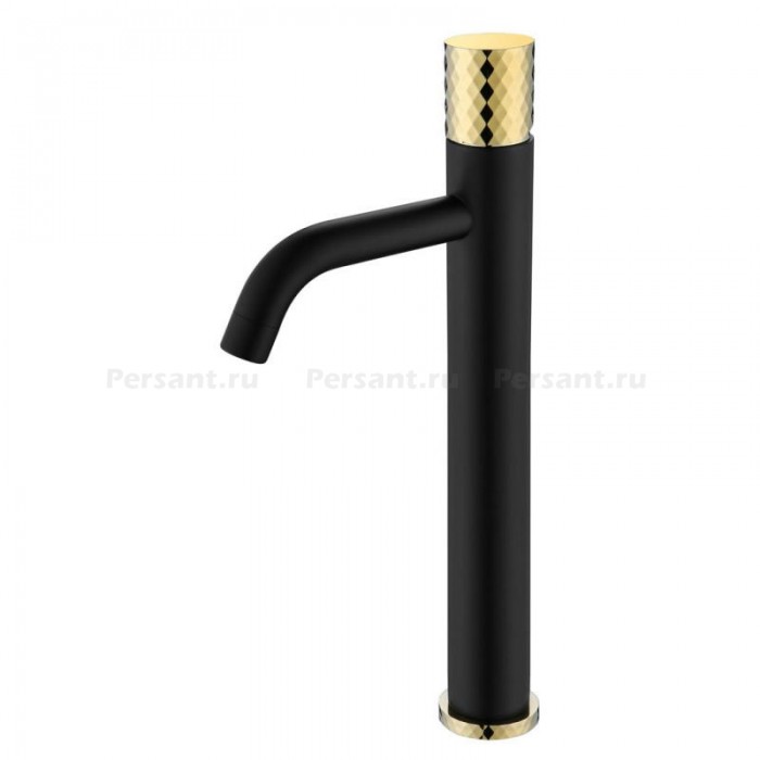 Смеситель для раковины Boheme Stick 122-BG черный/золото