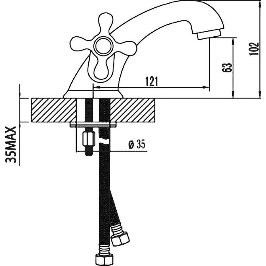 Смеситель для раковины Lemark Standard LM2106C