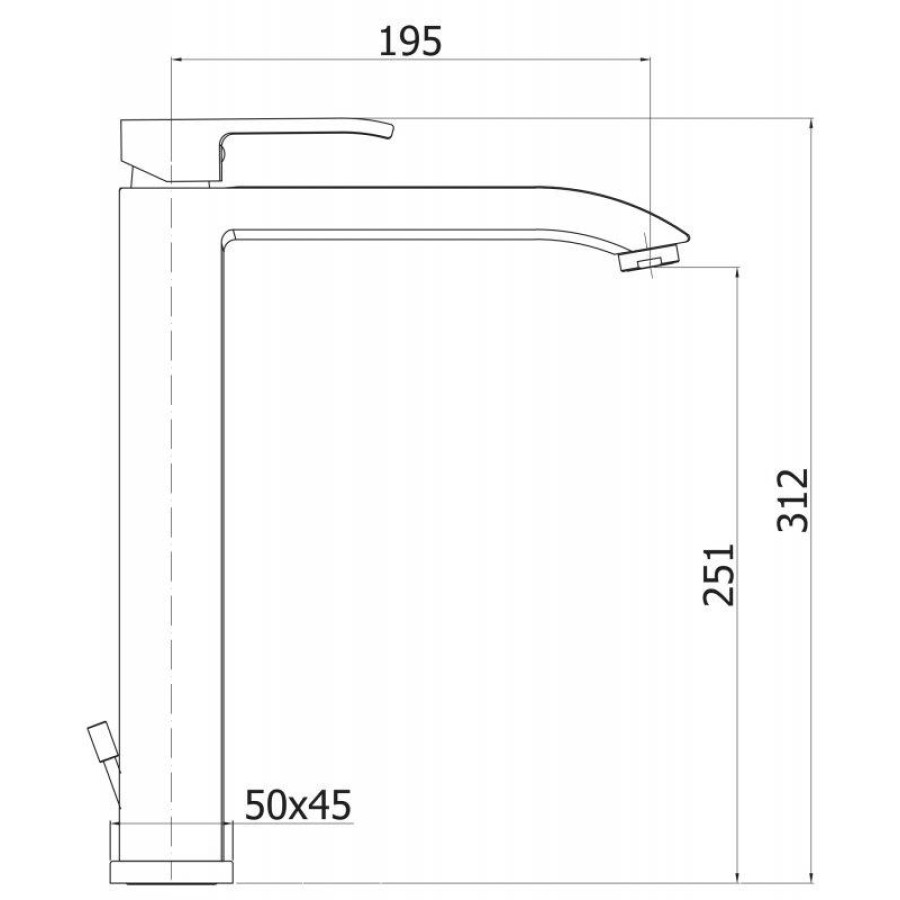 Смеситель для раковины Cezares LIVELLO LIVELLO-LSM1-A-01-W0