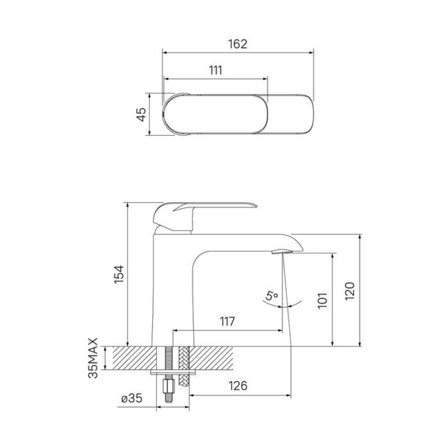 Смеситель для раковины IDDIS Calipso CALSB00i01