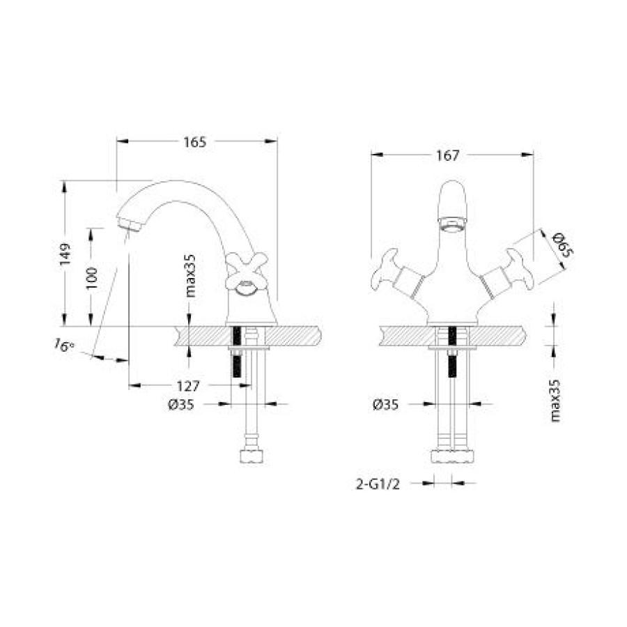 Смеситель для раковины Lemark Flora LM0106C