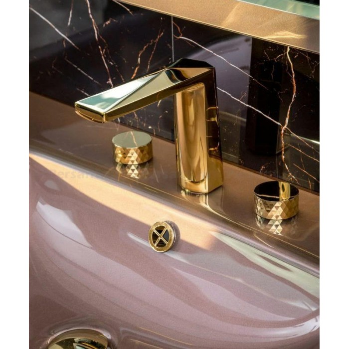 Смеситель для раковины Boheme Venturo 150-G-DIAMOND золото глянцевое