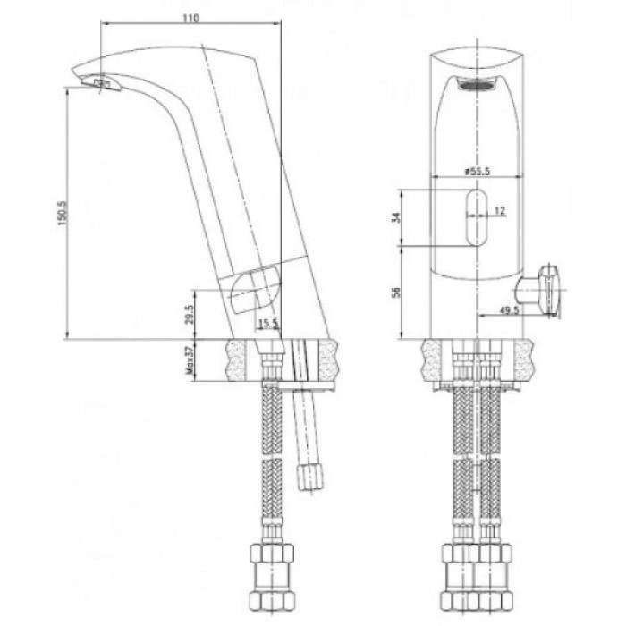Смеситель для раковины Kaiser Sensor 38011
