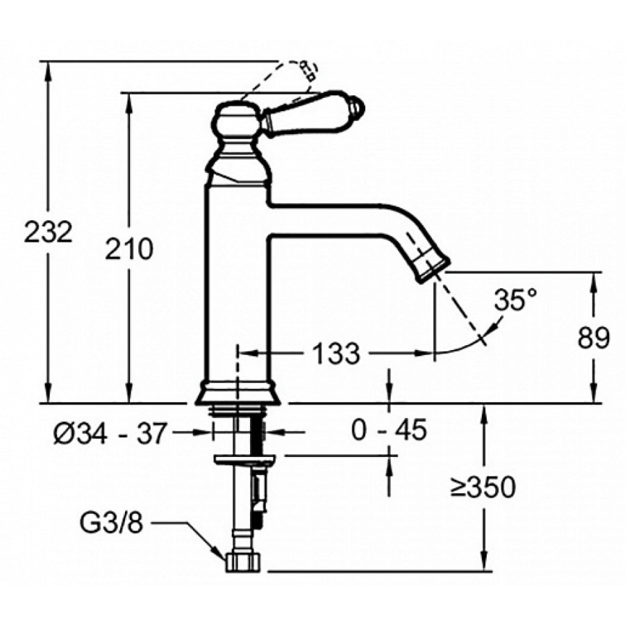 Смеситель для раковины Jacob Delafon Louise E24360-CP, хром