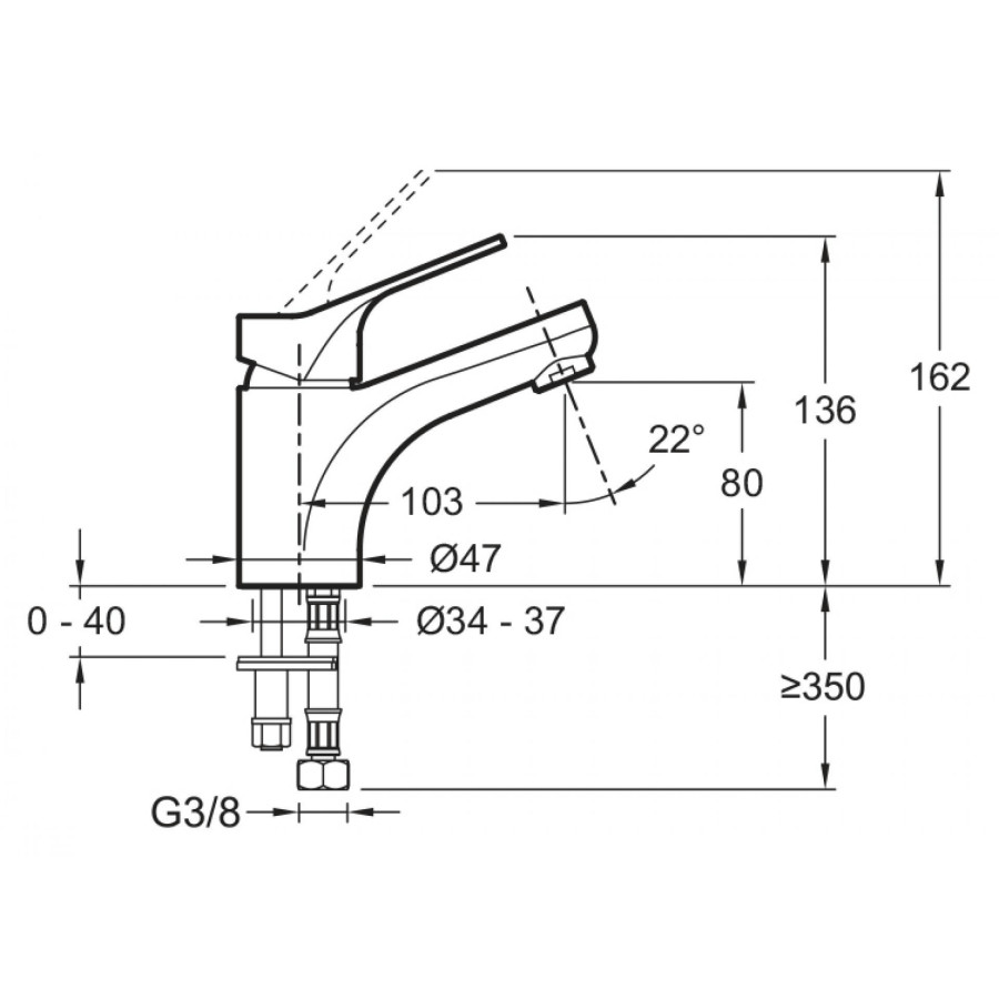 Смеситель для раковины Jacob Delafon Brive E75762-4-CP