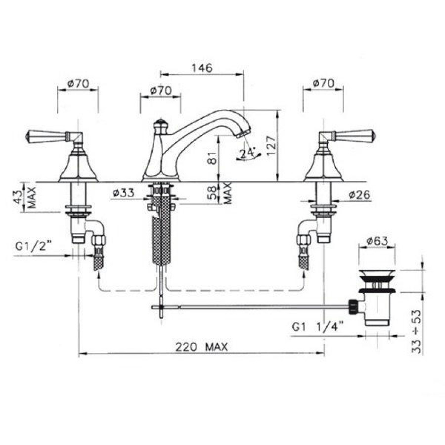 Смеситель для раковины Nicolazzi Teide Metal 1908CR05