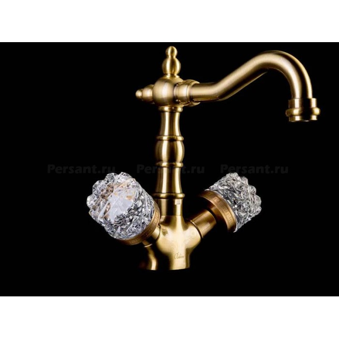 Смеситель для раковины Boheme Crystal 312-CRST бронза