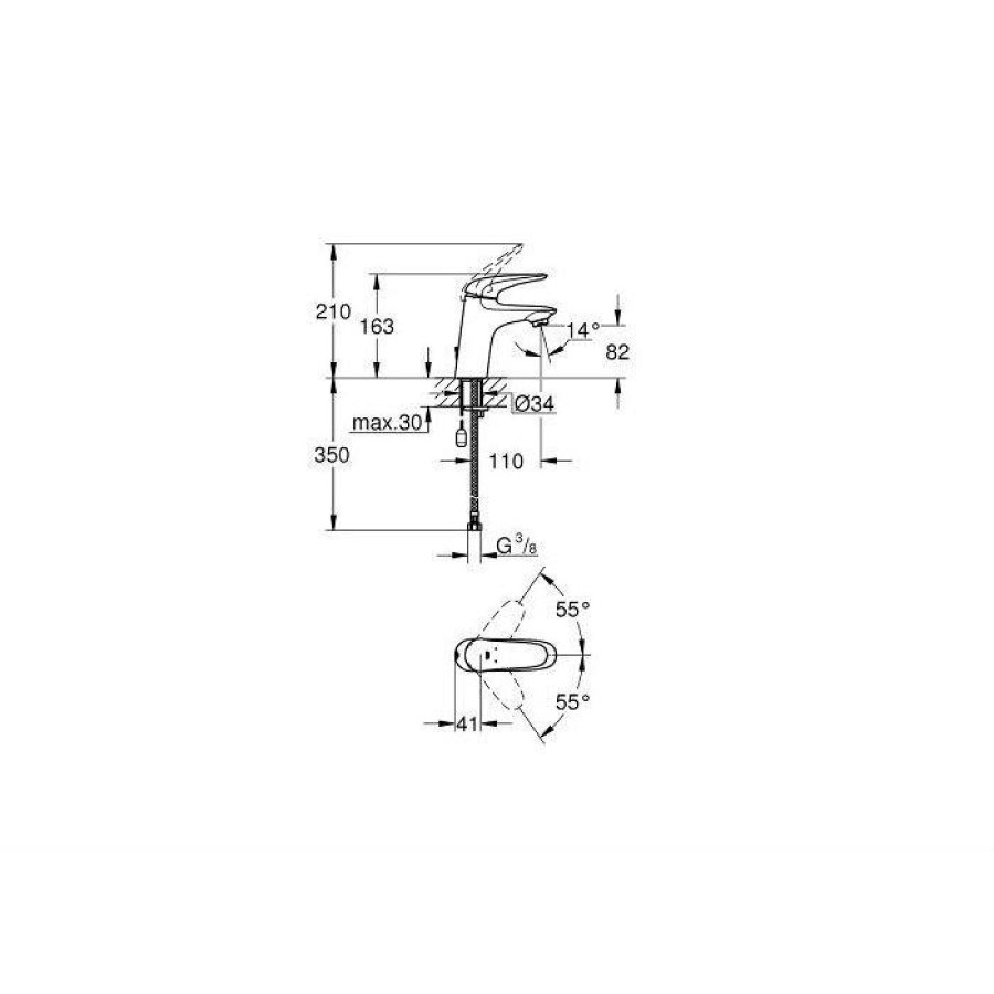 Смеситель для раковины Grohe Eurostyle 2015 Solid 23713003