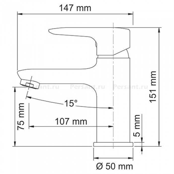 Смеситель для раковины WasserKraft Vils 5603 хром