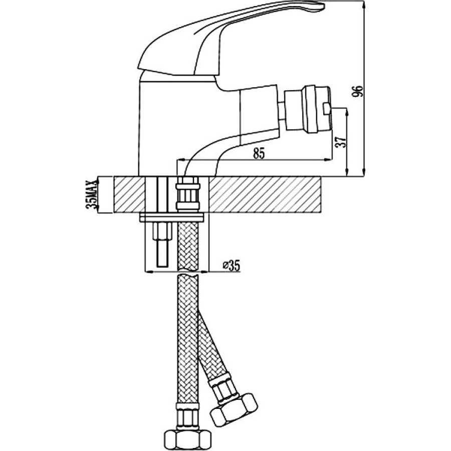 Смеситель для биде Rossinka A35-51