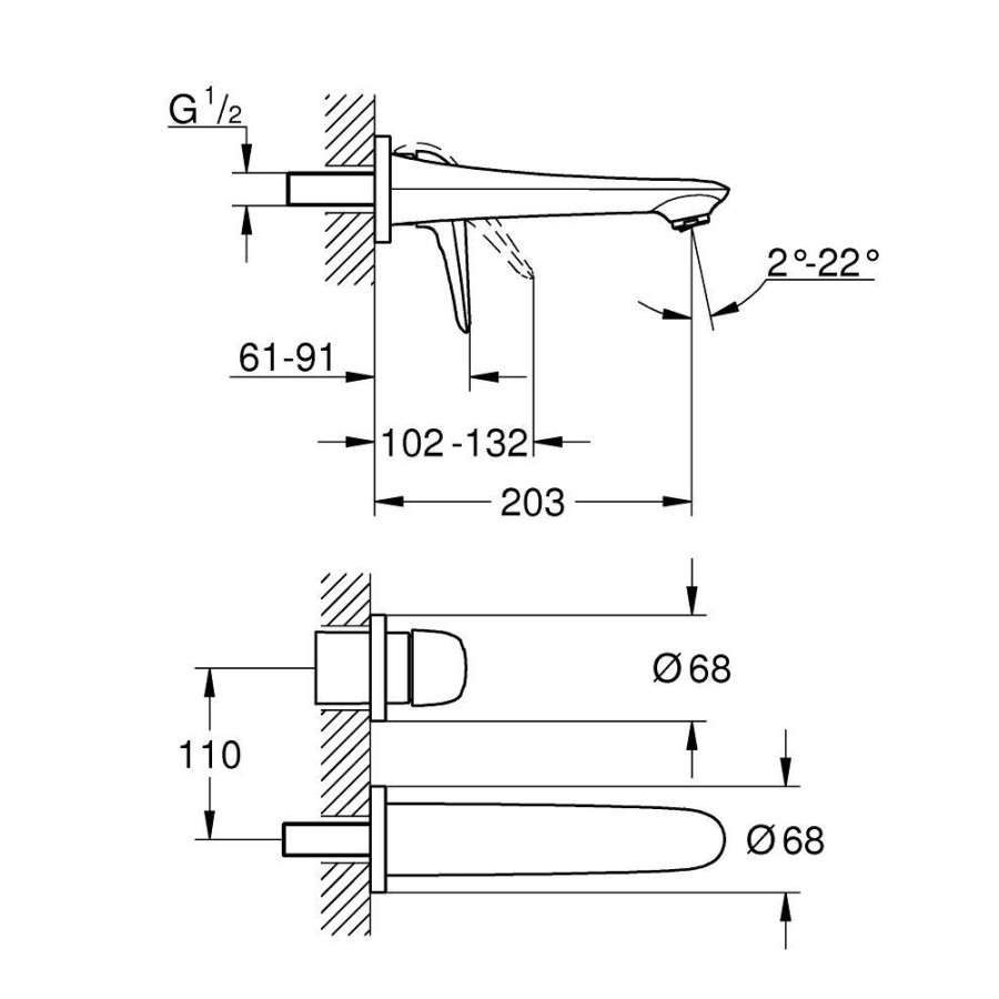 Смеситель для раковины GROHE Eurostyle 29097LS3