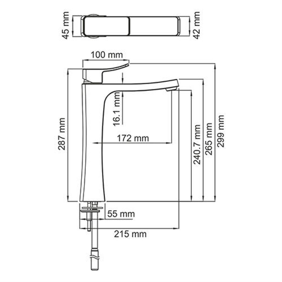 Смеситель для раковины WasserKraft Aller 1063H