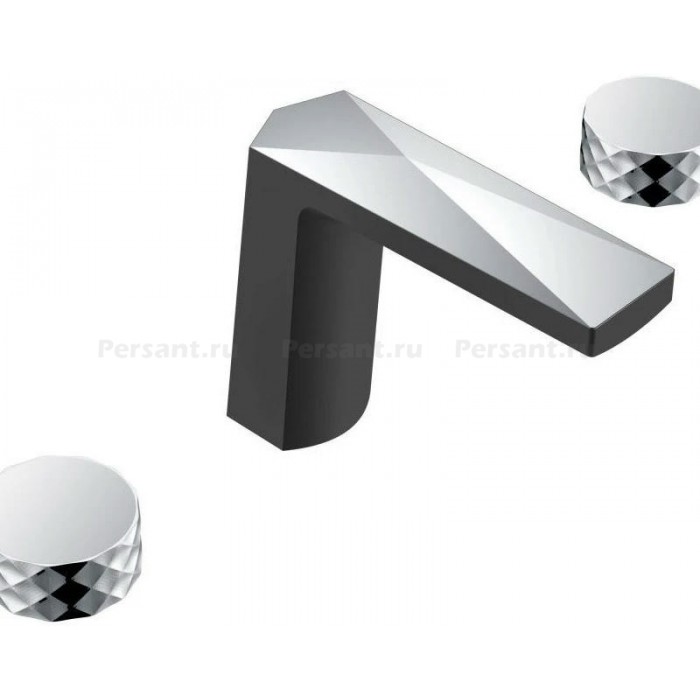 Смеситель для раковины Boheme Venturo 150-BCR-DIAMOND черный/хром