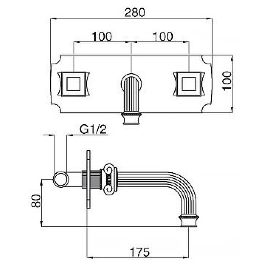 Смеситель для раковины Cezares Olimp OLIMP-BLS2-01-O