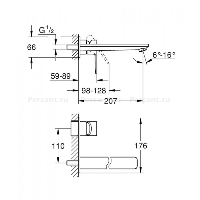 Смеситель для раковины GROHE Lineare 23444001 хром