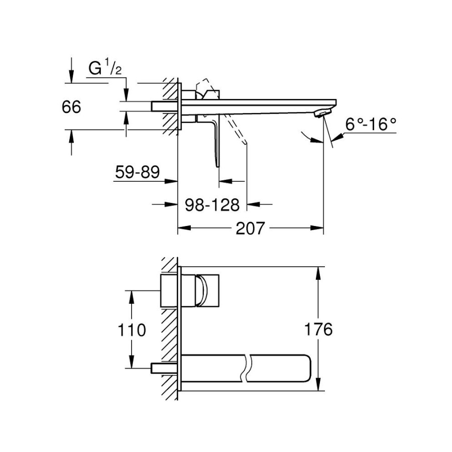 Смеситель для раковины GROHE Lineare 23444001