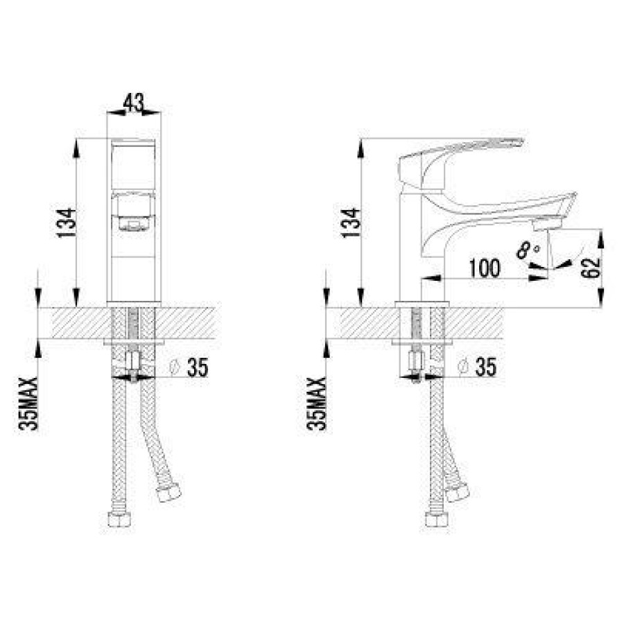 Смеситель для раковины Lemark plus Shape LM1706C