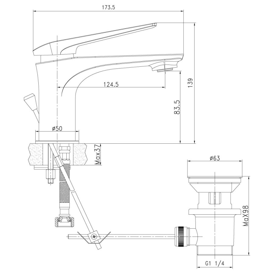 Смеситель для раковины Lemark Allegro LM5906CW