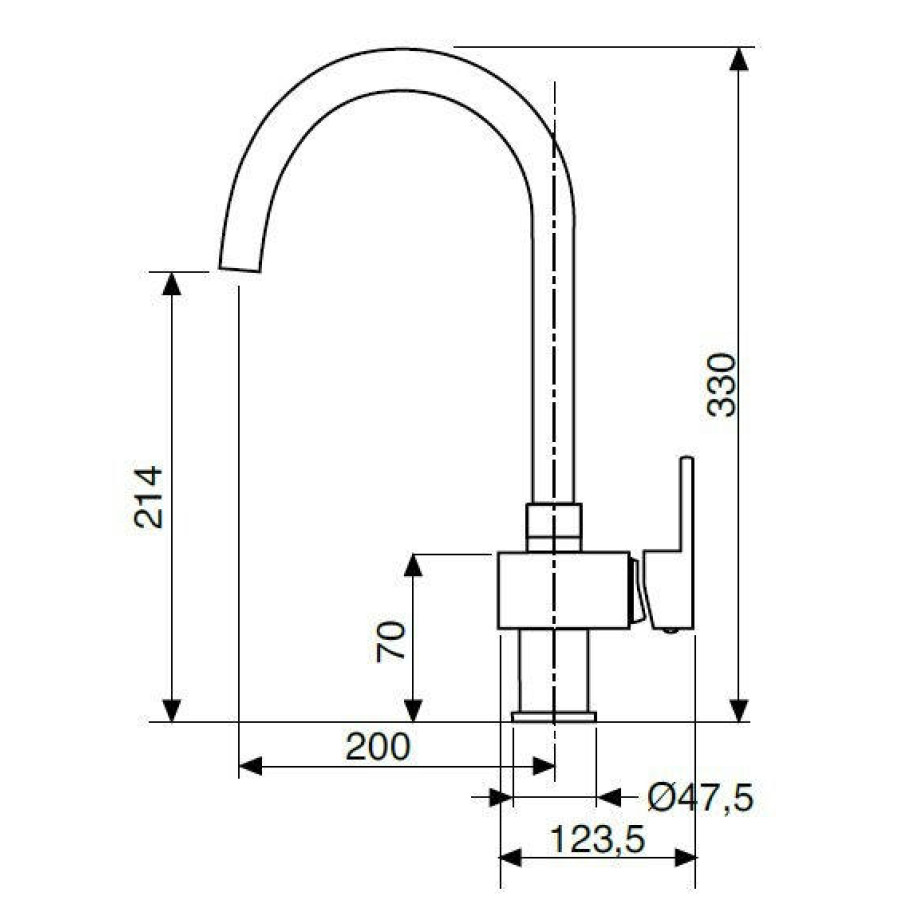 Смеситель для раковины Cezares UNIKA-LSM1-A-03/24-W0