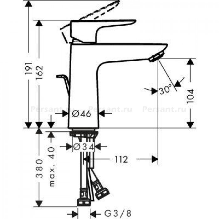 Смеситель для раковины hansgrohe Talis E 71710670 черный матовый