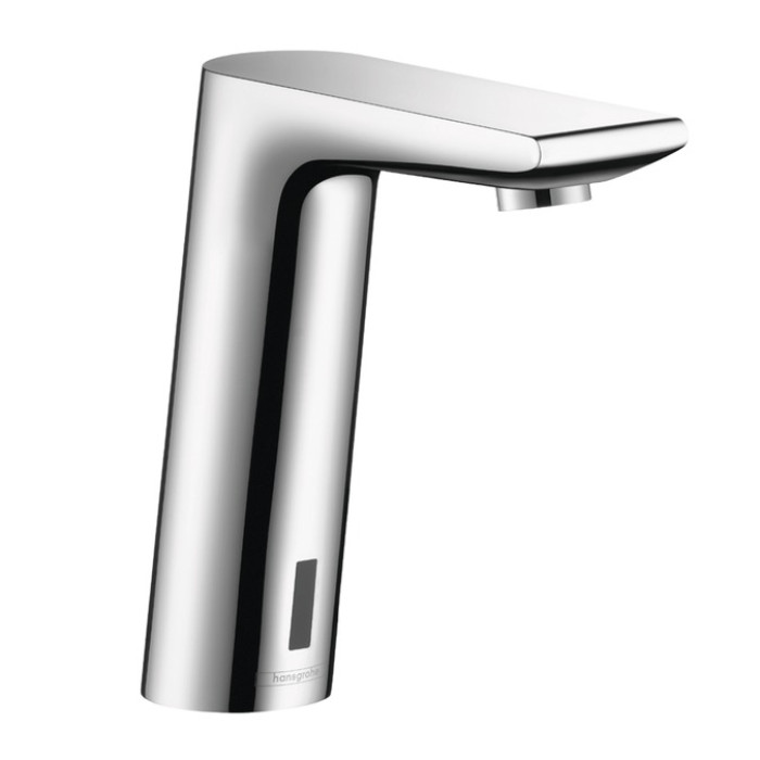 Смеситель для раковины hansgrohe Metris S 31102000 электронный, с регулировкой температуры, от сети 230 V, хром