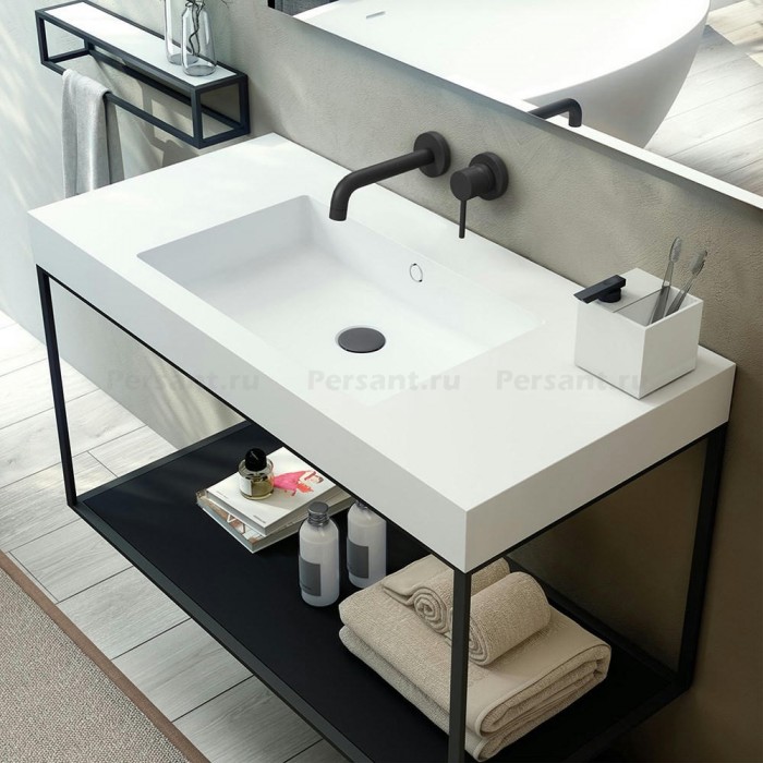 Смеситель для раковины Paini Cox 78PZ208 встраиваемый, черный брашированный