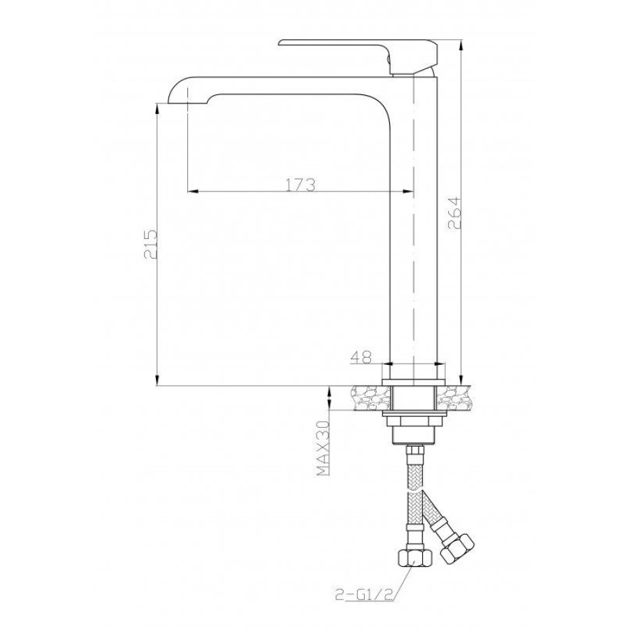 Смеситель для раковины BelBagno DORY DOR-LMC-CRM