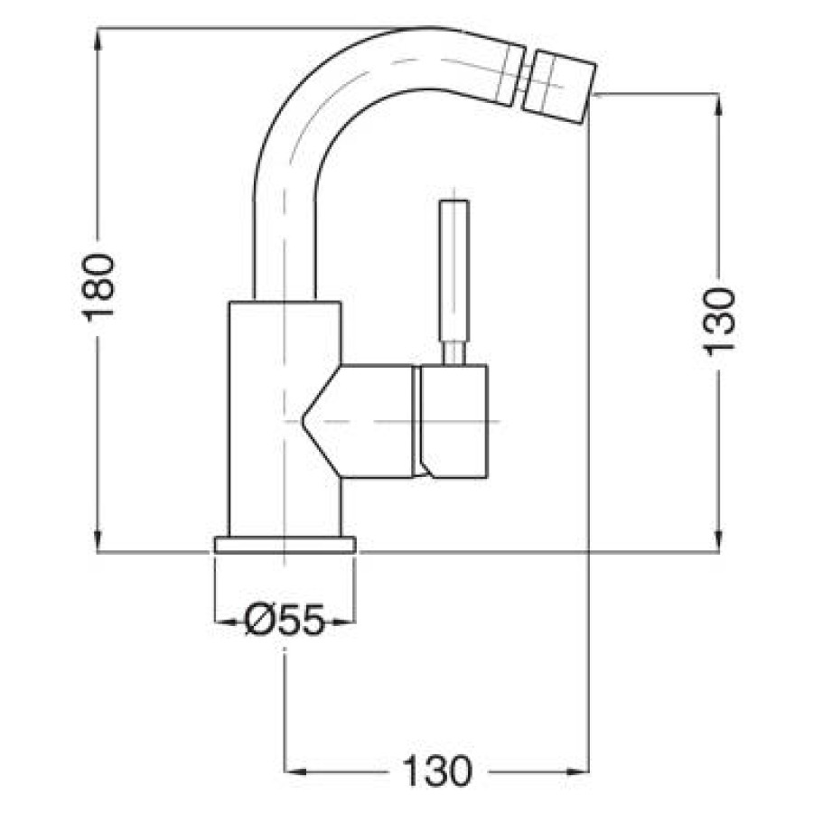 Смеситель для биде Cezares Olimp OLIMP-BSM2-02-L