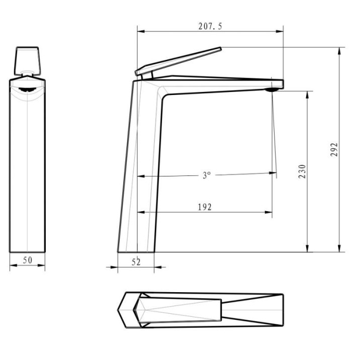 Смеситель для раковины Boheme Venturo 372