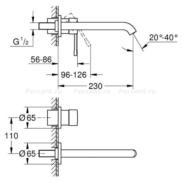 Смеситель для раковины Grohe Essence 19967001 хром