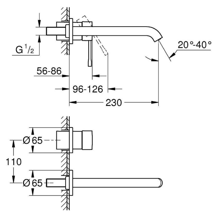 Смеситель для раковины Grohe Essence 19967001