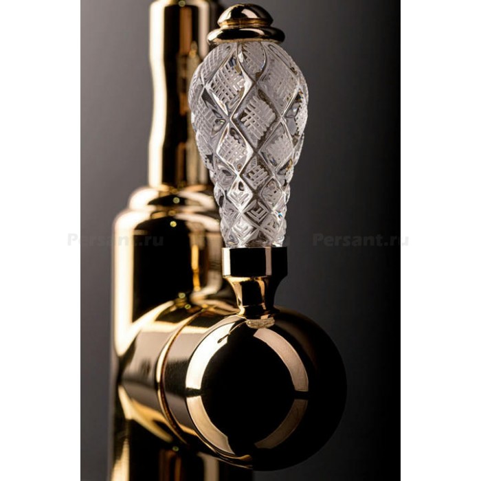 Смеситель для раковины Boheme Crystal 282-CRST золото глянцевое