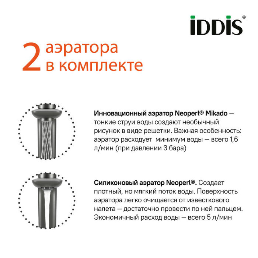 Смеситель для раковины IDDIS Slide SLIGMBTi01 графит