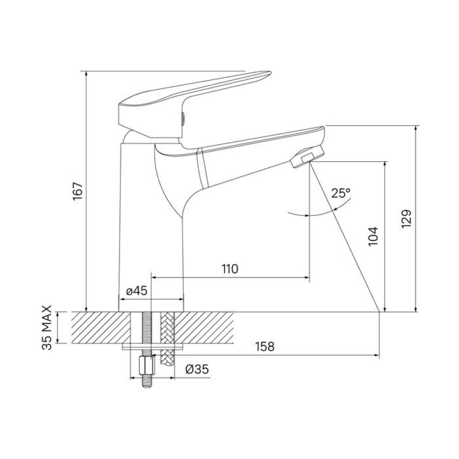 Смеситель для раковины IDDIS Torr TORSB00i01