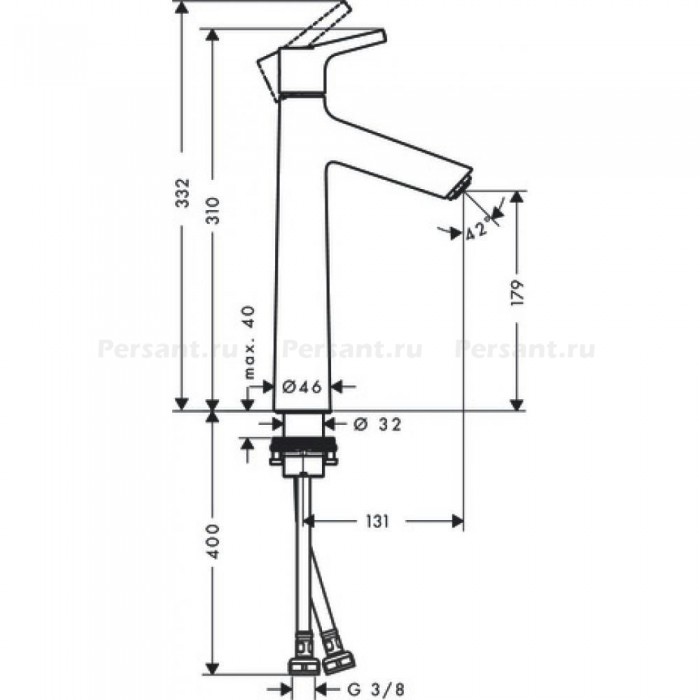 Смеситель для раковины hansgrohe Talis S 190 72032000 хром