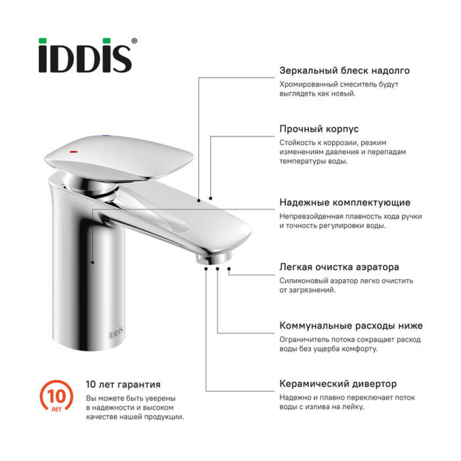 Смеситель для раковины IDDIS Stone STOSB00i01