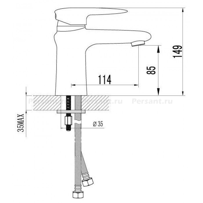 Смеситель для раковины Lemark Status LM4406C хром