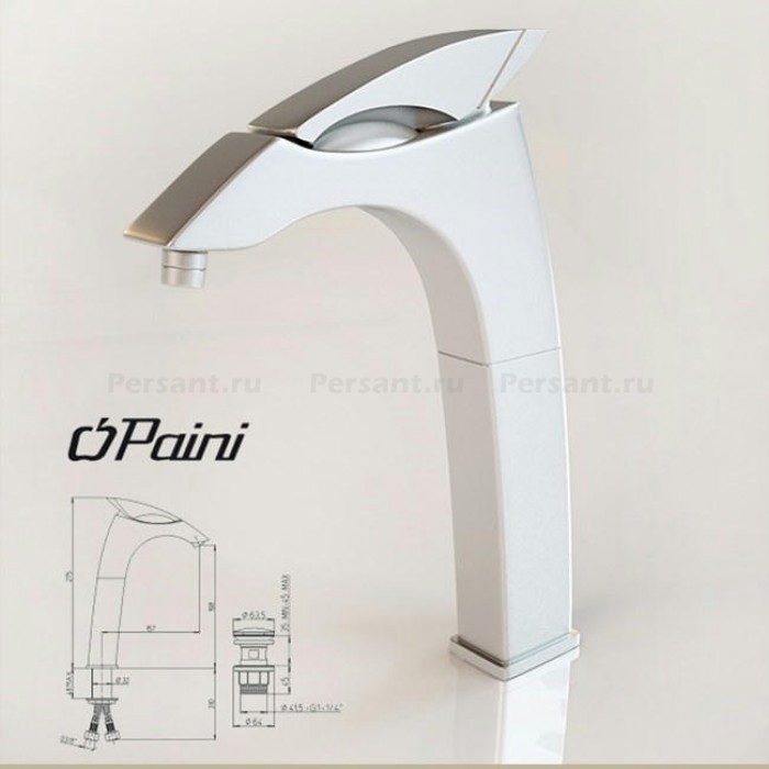 Смеситель для раковины Paini F1 F1CR211LL2SSSRKM с донным клапаном, хром