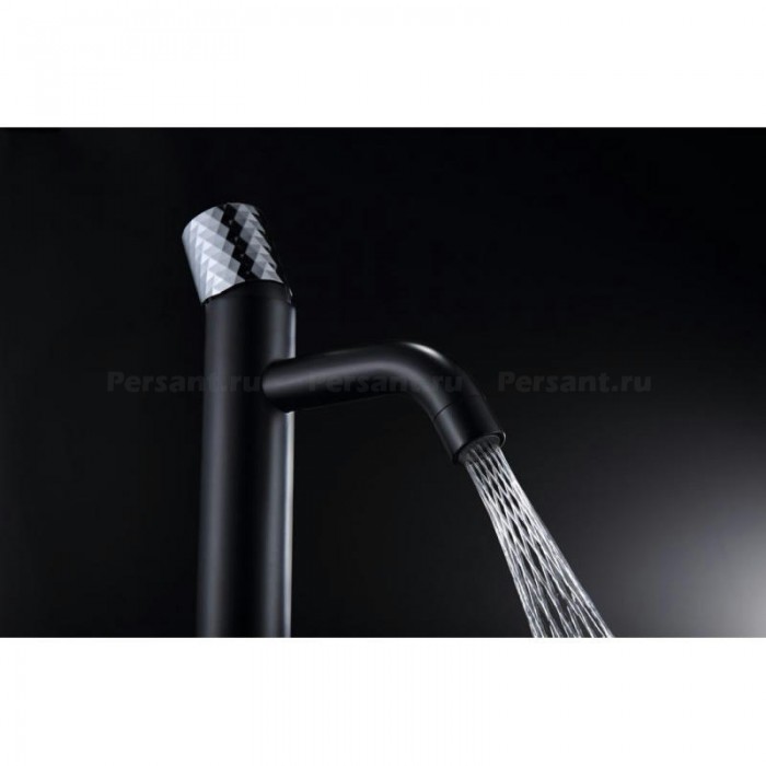 Смеситель для раковины Boheme Stick 122-BCR.2 черный/хром